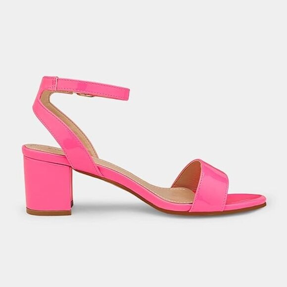 Dream Pairs Womens Open Toe Ankle Strap Chunky Heel Sandals Pink Size 9 - Picture 7 of 11